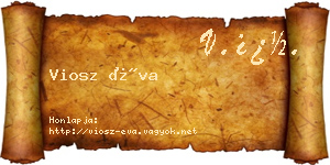 Viosz Éva névjegykártya